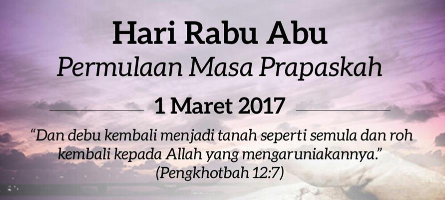 RABU ABU: Awal Masa Prapaskah