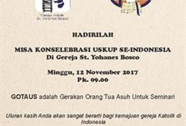 PANITIA GOTAUS (Gerakan Orang Tua Asuh Untuk Seminari)  2017