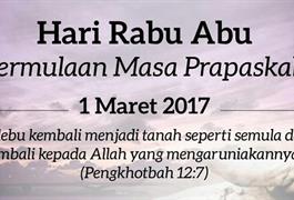 RABU ABU: Awal Masa Prapaskah